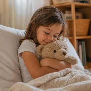 Child resting after nap time